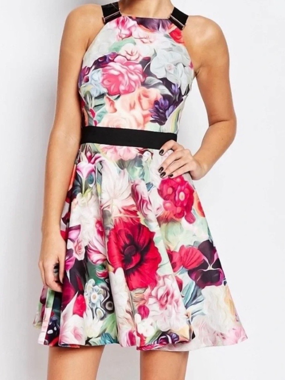 Ted Baker London Samra Fit & Flare Floral Skater Dress Ted Size 0/US 2